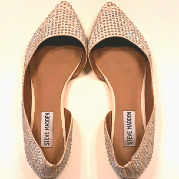 Steve Madden Shoes - Steve Madden Multicrystal I Dreemy Tan Flats
